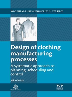 cover image of Design of Clothing Manufacturing Processes